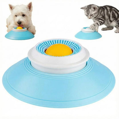 Mess-Free Dog Liquid Slow Feeder with Oral Care Texture, Keeps Face Clean Rolling Ball Bowl for Yogurt & Broth, Tongue Cleaning