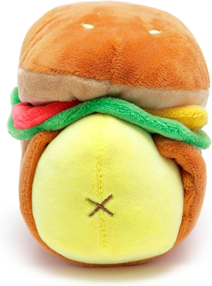 Chickiroll Plush in Burger Outfitz – Kawaii Stuffed Animal with Removable Costume – Cute Squishy Plush Toy Gift for Girls & Kids