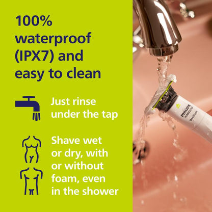 Philips Norelco Oneblade Intimate Pubic Groomer Smooth Steel Stainless Comfort