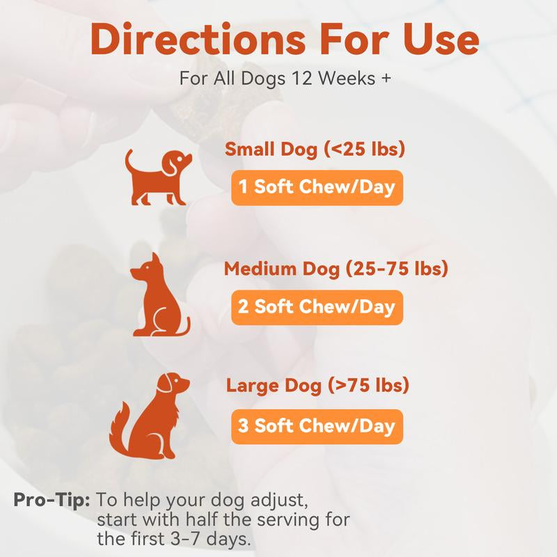 Gentle Wellness Support for Dogs | Taurine + Coq10 Soft Chews | No Fillers or Artificial Flavors