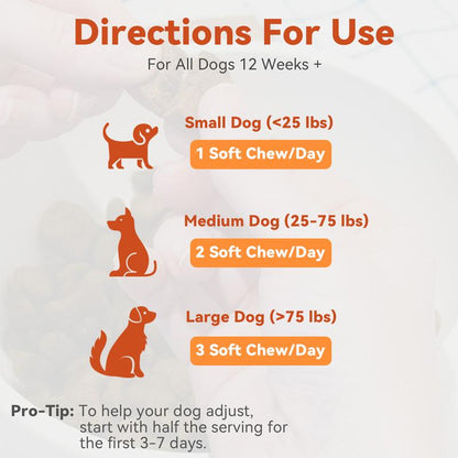 Gentle Wellness Support for Dogs | Taurine + Coq10 Soft Chews | No Fillers or Artificial Flavors