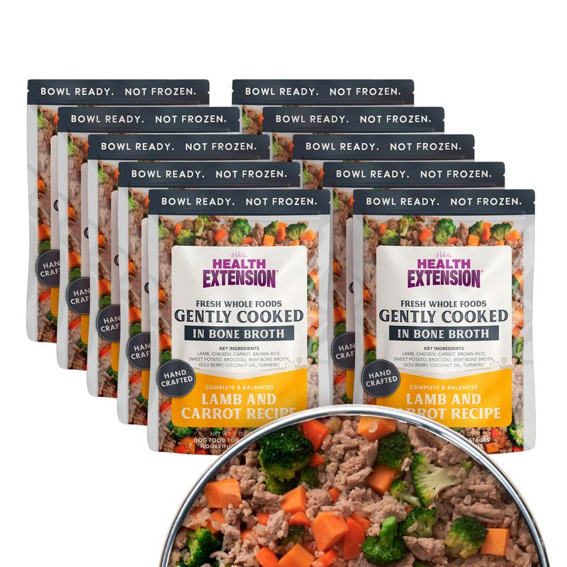 Gently Cooked Lamb and Carrot Recipe Dog Food | Health Extension