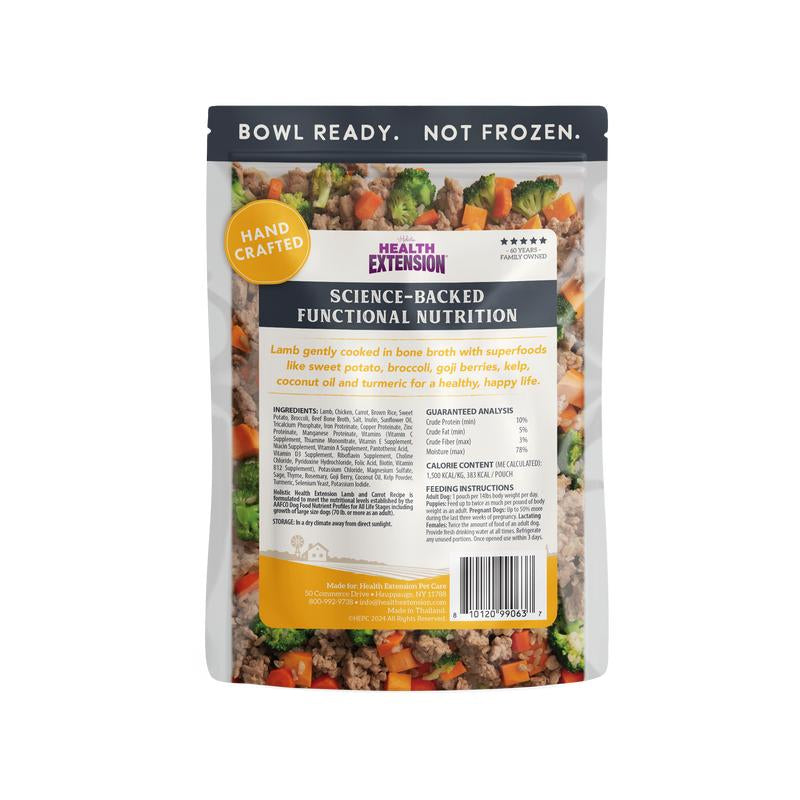 Gently Cooked Lamb and Carrot Recipe Dog Food | Health Extension