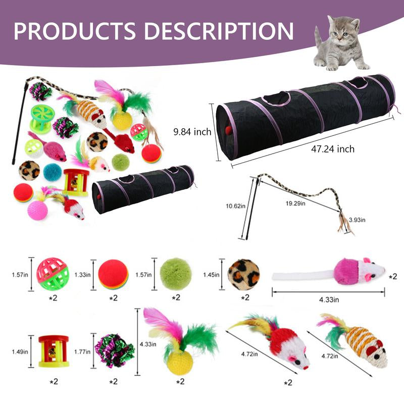 Cat Tunnel Dog Training Tunnel - Foldable Storage Tunnel for Cat Interactive Toys, Ideal for Pet Training and Play