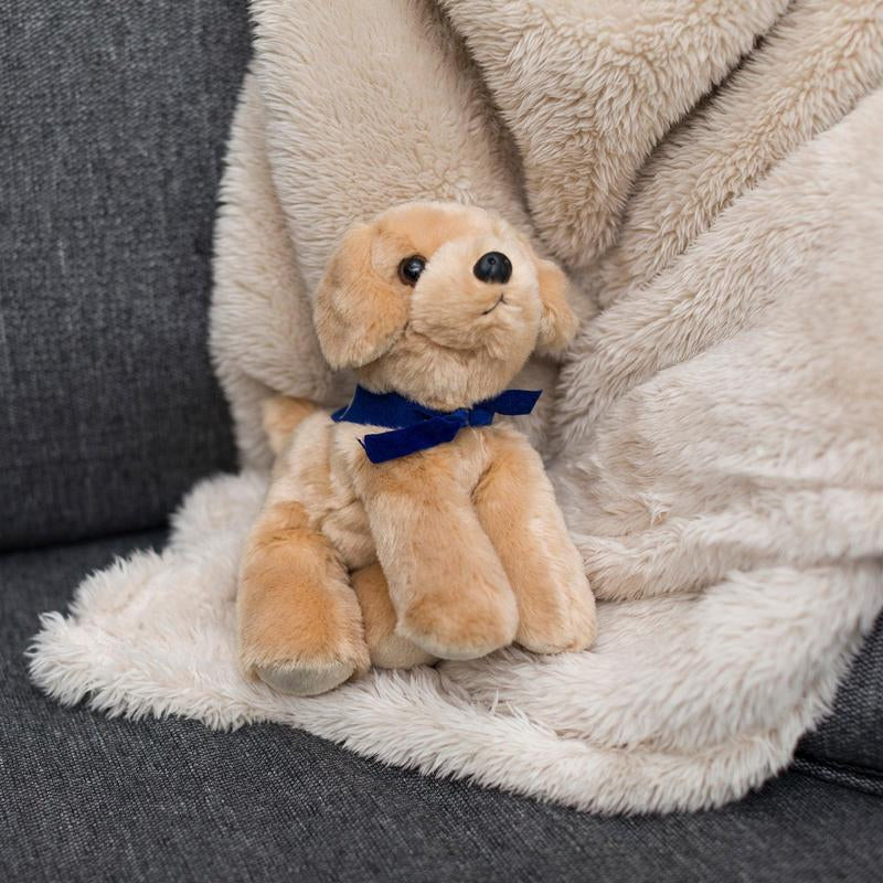 Golden Lab with Mane 'N Tail Blue Bandana