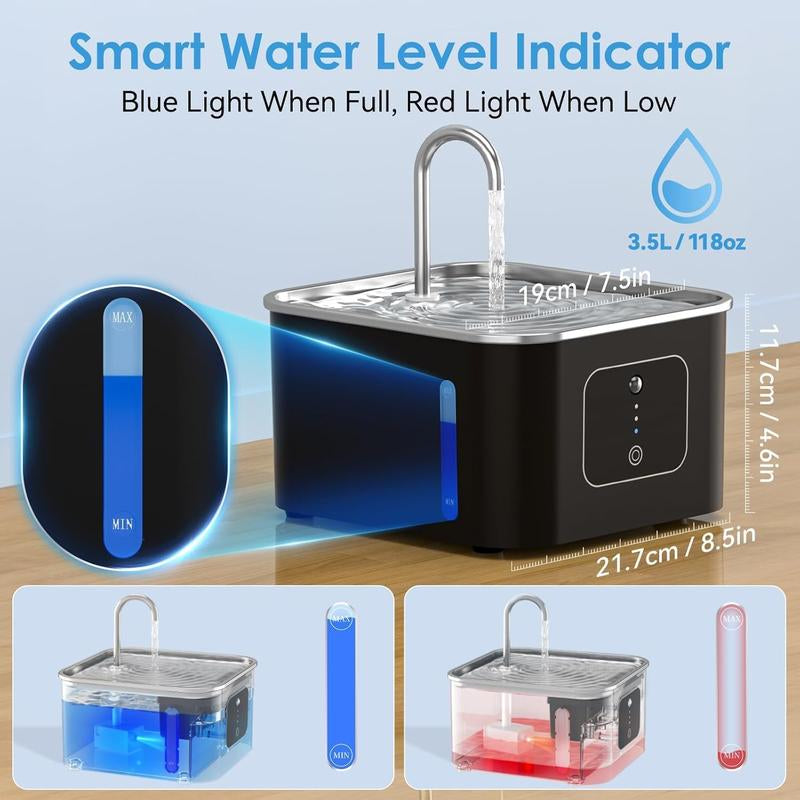 【10,000+ Favorited!】Cat Water Fountain, Flowing Water for Pets to Drink, Quiet Cat Water Dispenser, Automatic Circulating Pet Drinking Fountain for Cats and Dogs, Encourages Hydration Natural Flow Quiet Automatic Circulating Dispenser