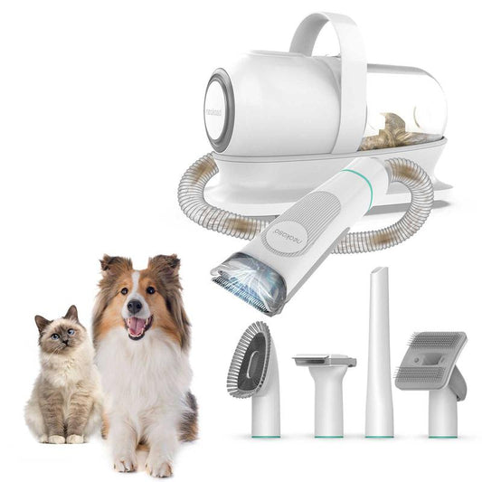 Neakasa P1 Pro Pet Grooming Kit & Vacuum Suction 99% Pet Hair with 5 Professional Grooming Shedding Tools for Dogs Cats and Other Animals