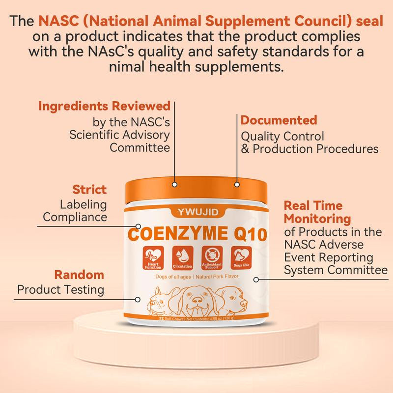 Gentle Wellness Support for Dogs | Taurine + Coq10 Soft Chews | No Fillers or Artificial Flavors