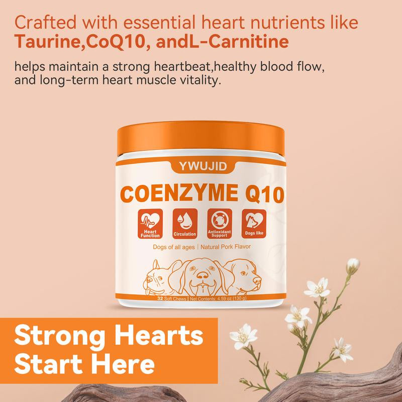 Gentle Wellness Support for Dogs | Taurine + Coq10 Soft Chews | No Fillers or Artificial Flavors