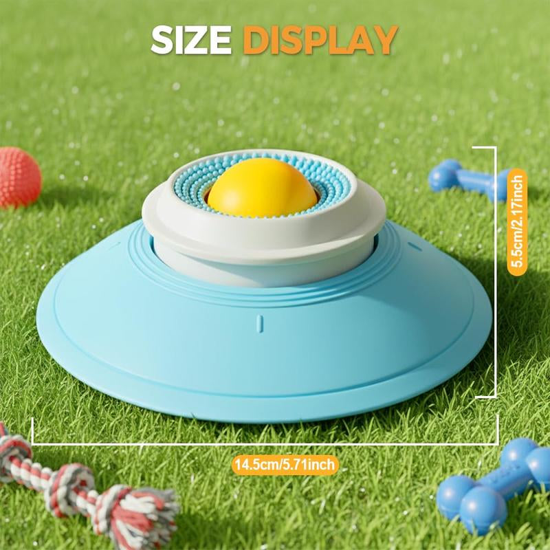 Mess-Free Dog Liquid Slow Feeder with Oral Care Texture, Keeps Face Clean Rolling Ball Bowl for Yogurt & Broth, Tongue Cleaning