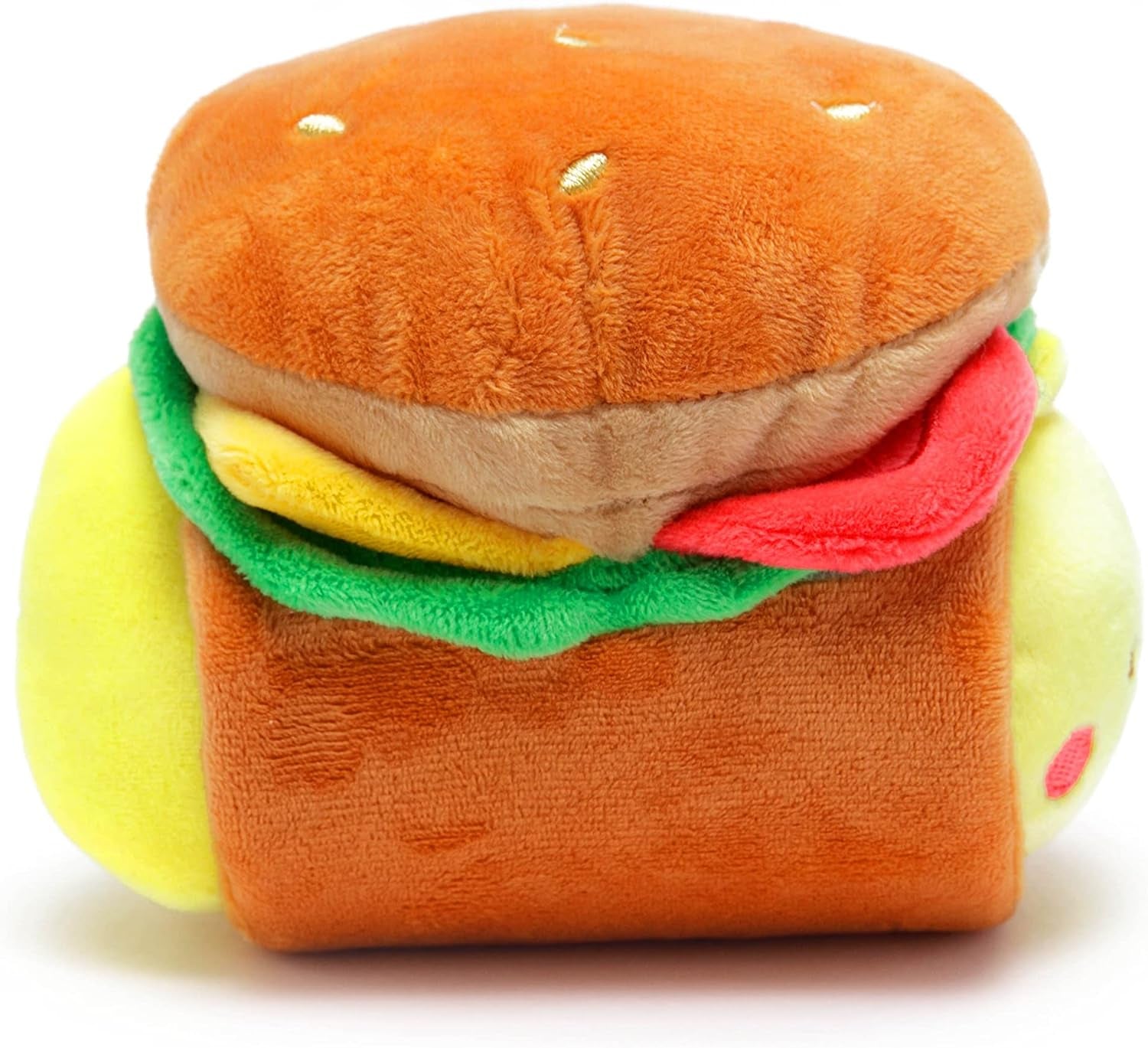 Chickiroll Plush in Burger Outfitz – Kawaii Stuffed Animal with Removable Costume – Cute Squishy Plush Toy Gift for Girls & Kids