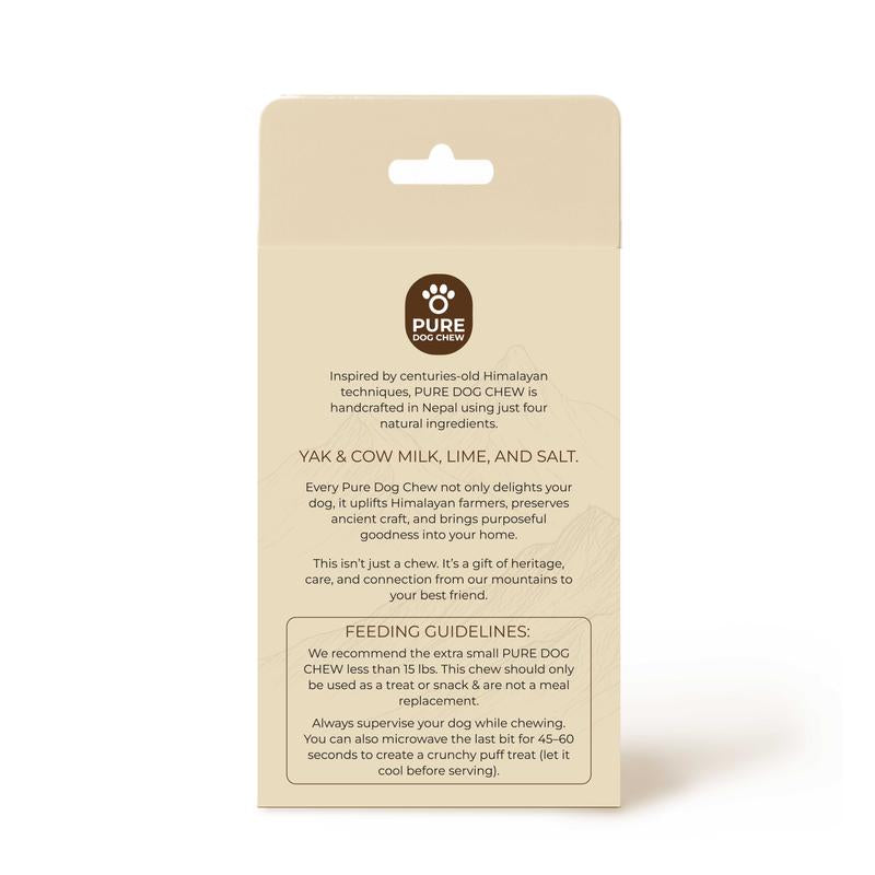 Pure Dog Chew Original Yak Cheese Chew - 1 OZ X 3 Sticks, Long-Lasting Himalayan Dog Chew, Rich in Protein & Calcium, 100% Natural, Grain-Free, Gluten-Free
