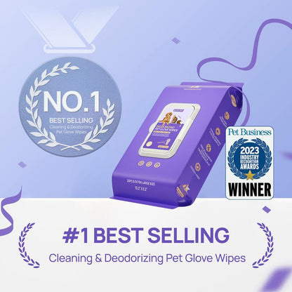 【Holidayhaul 】HICC PET Glove Wipes，Freshening Grooming Dog&Cat Disposable 20Pcs Pet Hair Removal Tool Satisfied Skin Care Outdoor No-Clean Hypoallergenic Facial Disposable No-Rinse Grooming Formulated for Petwipes Deodorizing Sticky Hair#Petlife