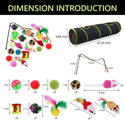 Cat Tunnel Dog Training Tunnel - Foldable Storage Tunnel for Cat Interactive Toys, Ideal for Pet Training and Play