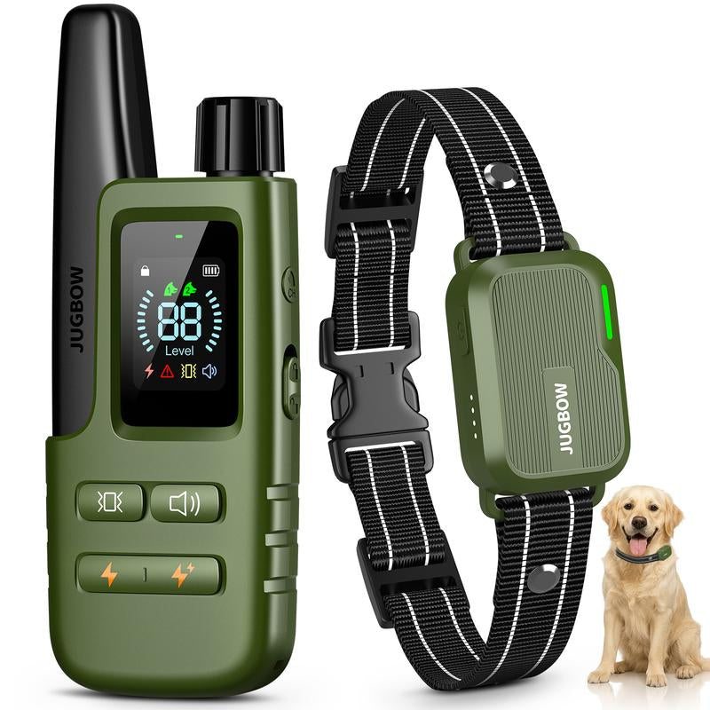 JUGBOW Dog Training Collar 4500FT Dog Training Behavior Aid, Remote IPX8 Waterproof with 4 Training Modes, Outdoor Rechargeable E-Collar DT61
