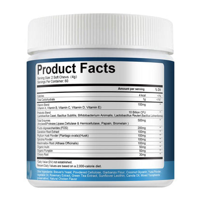 Probiotics for Dogs - Dogs Probiotics Chews with Enzymes & Fiber Blend Supports Gut Health, Boost Immune - Natural Probiotic Supplement for Digestive, Diarrhea, Gas, Constipation, Itchy Skin,120Ct