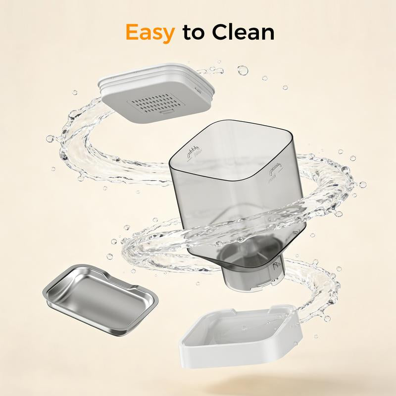 COWSAR Automatic Pet Feeder with Full HD 2MP Camera 6L Food Dispenser - 5G Wifi Smart APP Control, SD Card Slot, 10S Voice Recorder, Anti-Clog & Dual Power Supply, Detachable Easy-Clean Tank/Bowl, Timed Portion Control for Cats, Dogs, Kittens, Puppies