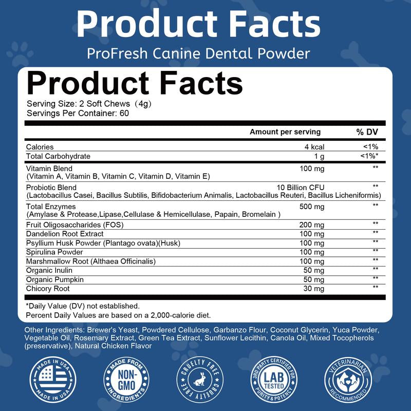 Probiotics for Dogs - Dogs Probiotics Chews with Enzymes & Fiber Blend Supports Gut Health, Boost Immune - Natural Probiotic Supplement for Digestive, Diarrhea, Gas, Constipation, Itchy Skin,120Ct