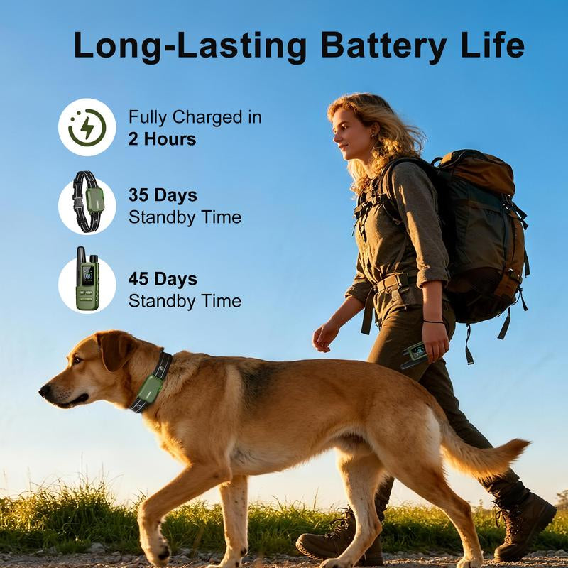 JUGBOW Dog Training Collar 4500FT Dog Training Behavior Aid, Remote IPX8 Waterproof with 4 Training Modes, Outdoor Rechargeable E-Collar DT61