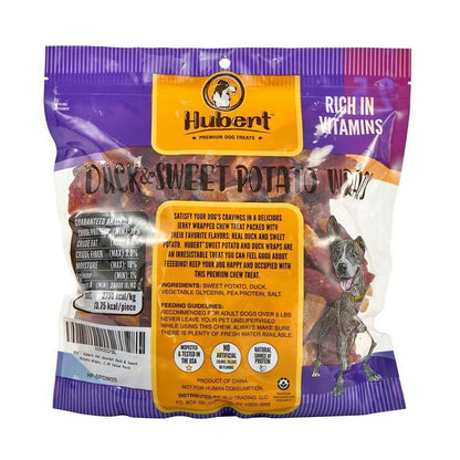 Hubert Gourmet Sweet Potato Wraps Dog Treats All-Natural Puppy Snacks - Chicken & Duck Flavor Dog Chips
