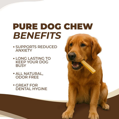 Pure Dog Chew Original Yak Cheese Chew - 1 OZ X 3 Sticks, Long-Lasting Himalayan Dog Chew, Rich in Protein & Calcium, 100% Natural, Grain-Free, Gluten-Free