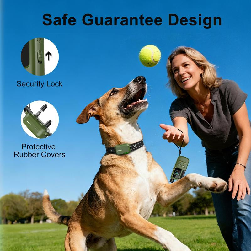 JUGBOW Dog Training Collar 4500FT Dog Training Behavior Aid, Remote IPX8 Waterproof with 4 Training Modes, Outdoor Rechargeable E-Collar DT61