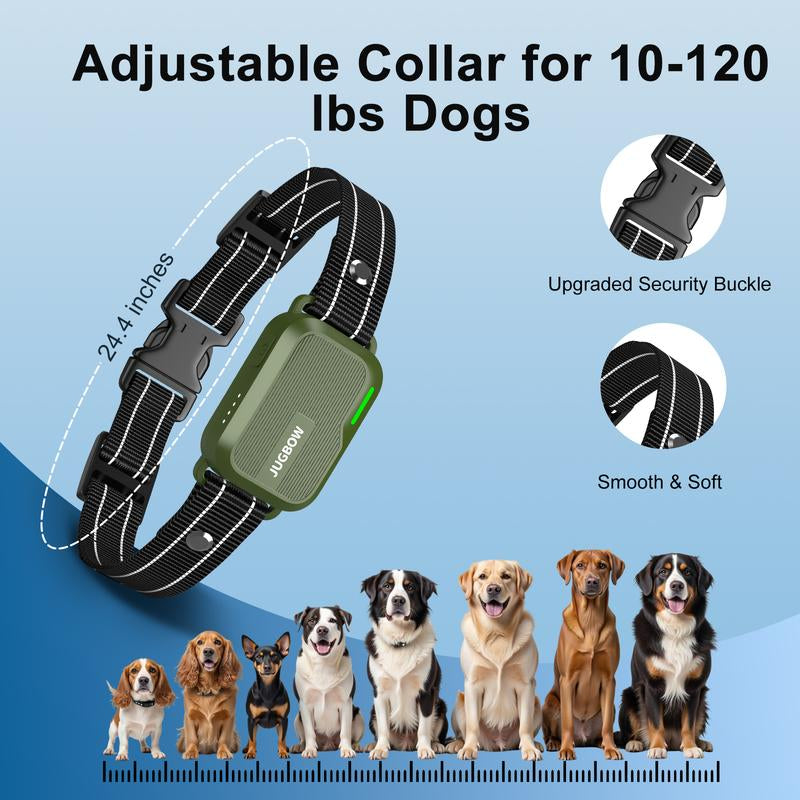 JUGBOW Dog Training Collar 4500FT Dog Training Behavior Aid, Remote IPX8 Waterproof with 4 Training Modes, Outdoor Rechargeable E-Collar DT61