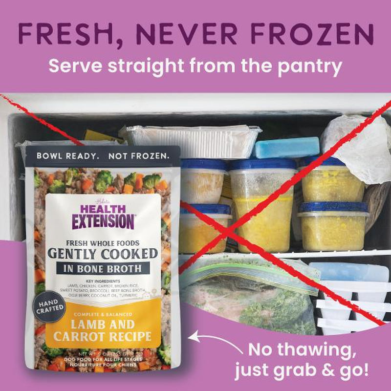 Gently Cooked Lamb and Carrot Recipe Dog Food | Health Extension